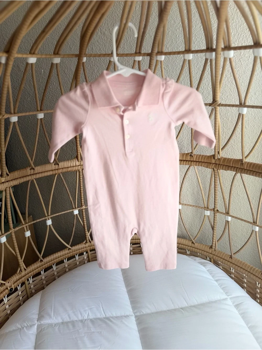 Ralph Lauren Pink Polo Romper One-Piece